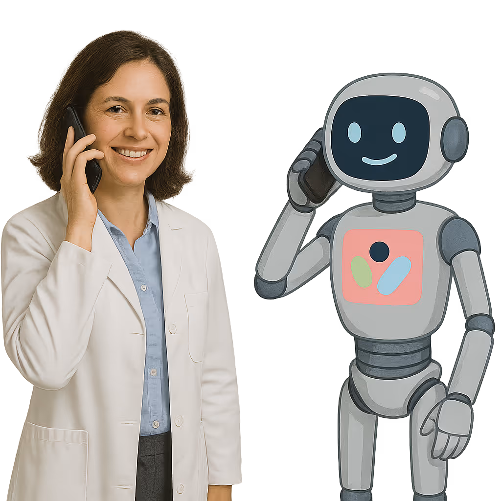 Doctor on the phone with Medfinder agent